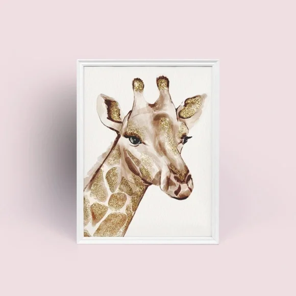 Watercolor Giraffe Wall Art Print Poster Unframed - Picture 7 of 8
